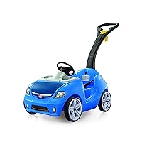 Step2 Whisper Ride II Kids Push Cars, Ride On Car, Seat Belt, Horn, Toddlers Ages 1.5 – 4 Years Old, Max Weight 50 lbs., Quick Storage, Stroller Substitute, Blue