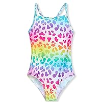 TENVDA Girls One Piece Swimsuits Sport Halter Swimwear Beach Bathing Suit