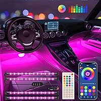 Exclusive Speed Mode 2-Lines Design and Easy to Install for Car Truck SUV APP and Remote Control SEALIGHT RGB Interior Car Lights 16 Million Colors Car LED Lights 