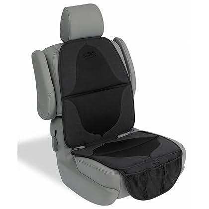Summer ELITE DuoMat Car Seat Protector, Black - Premium Waterproof Seat Cover Pad with Storage Pockets
