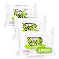 Eleeo Unscented Alcohol-Free Boogie Wipes with Aloe - 30 Count (3 Pack)