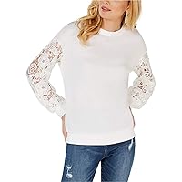 Womens Lace Sleeve Sweatshirt