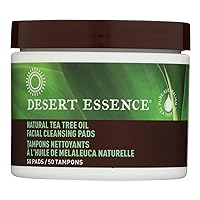 Desert Essence Facial Cleansing Pads, Natural Tea Tree Oil 50 ea