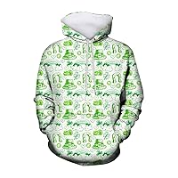 Little Boys Girls Kids St. Patrick's Day Hoodies Shamrock Print Long Sleeve Sweatshirt Casual Loose Pullover Gifts