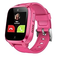 XPLORA Kidzi - Phone Watch for Children (with SIM Card) 4G, Calls, Messages, School Mode, SOS Function, GPS, Camera, Pedometer - Includes Free Tariff Agreement for 3 Months (Pink)