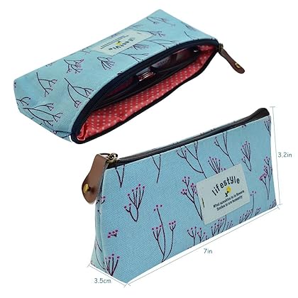 Miayon Countryside Flower Floral Pencil Pen Case Cosmetic Makeup Bag Set of 3 by Miayon