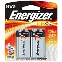 Energizer 9V Batteries, 2 Count MAX Premium Alkaline 9 Volt