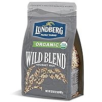 Lundberg Organic Wild Blend Rice - Organic Wild Rice Blended with Brown Rice, Red Rice, and Black Rice, Certified Gluten-Free Rice, Pantry Staples, 32 Oz