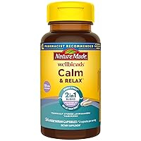 Wellblends Calm & Relax, Ashwagandha 125mg, Magnesium 300 mg, 54 Vegetarian Capsules