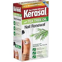 Kerasal Renewal Nail Repair Solution with Tea Tree Oil for Discolored and Damaged Nails, 0.33 Oz (Pack of 1)