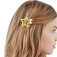 Y2K Alloy Star Hair Clip for Women Girls with Bone Snap Hairpins Hair Styling Accessories Aesthetic Barrettes for Female