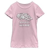 Fifth Sun Star Wars Falscon Stitch Girls Short Sleeve Tee Shirt