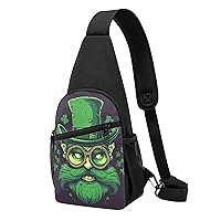 Sling Bag Crossbody for Women Fanny Pack Happy St. Patrick's Day Chest Bag Daypack for Hiking Travel Waist Bag