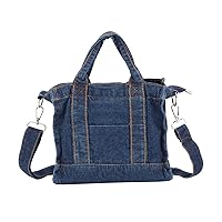 Freie Liebe Blue Denim Hobo Purse Blue Jean Tote Bags for Women Small Crossbody Purses and Handbags Canvas Bag Casual