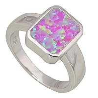 New Popular Women's Ring Pink Fire Opal jewelry Ring size 5.5 6 7 8 9 R438