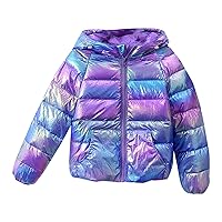 Boys/Girls Cotton Jacket Autumn/winter Solid Color Letter Printing Colorful Hooded Coat Party Birthday Coats for