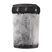 HC2 Patented Iced Coffee/Beverage Cooler, NEW, IMPROVED,STRONGER AND MORE DURABLE! Ready in One Minute, Reusable for Iced Tea, Wine, Spirits, Alcohol, Juice, 12.5 Oz, Black