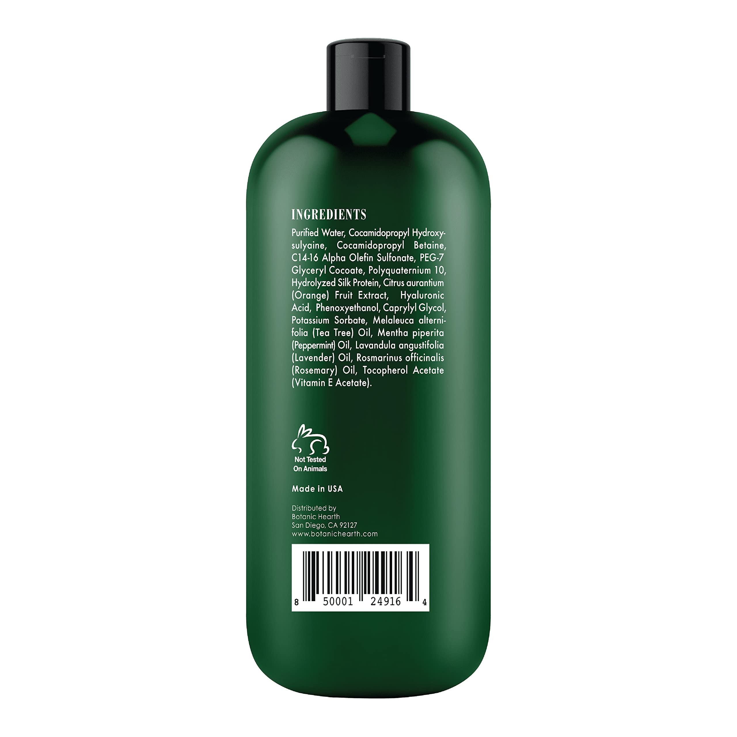 Botanic Hearth Tea Tree Shampoo, Vitamin C, Peppermint, Lavender and Rosemary Oil, Fights Dandruff and Dry Scalp, 16 fl oz