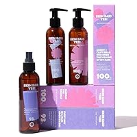 Ultimate Hair Care Set - Hot Oil Treatment with Rice Water and Hair Growth Oil, Hot Oil Treatment for Hair Dry and Damage with Hair Growth Spray and Organic Hair Growth Serum