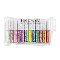 Eyeliner, 12 Color Glitter Liquid Eyeliner Eye Shadow Metallic Shimmer Sparkling Eyeliner Eyeshadow Set, 12pcs