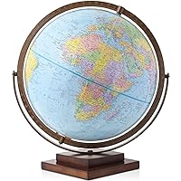 Waypoint Geographic Revolution Globe, 12” Diameter Desktop World Globe, Gyromatic Full-Swing Movement, Decorative Globe For Home or Office Decor, Blue