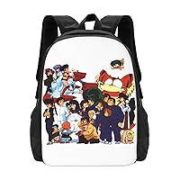 Anime Urusei Yatsura Backpack Cartoon Large Capacity Backpacks Laptop Backpack Lightweight Canvas Shoulder bag Outdoor Travel 16-Inch Black