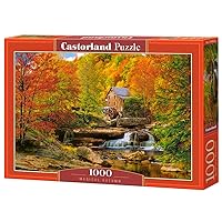 CASTORLAND 1000 Piece Jigsaw Puzzles, Magical Autumn, Water mil, Nature Puzzles, Waterfall, Adult Puzzle, Castorland C-104918-2