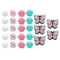 Colorful Butterfly Silicone Beads Bulk Set For Keychain Trendy Colors And Assorted Shapes To DIY Fashion Accessories Bracelet Making Set For Girls Bracelet Making Sets For Teen Girls Bracelet Making