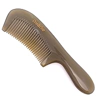 Fine Tooth Detangling Comb - 100% Natural Ox Horn comb - Bone Comb For Thick Curly Wavy Hair,long Hair