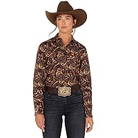 Cinch Western Shirt Womens Long Sleeve Paisley Print Button MSW9164189