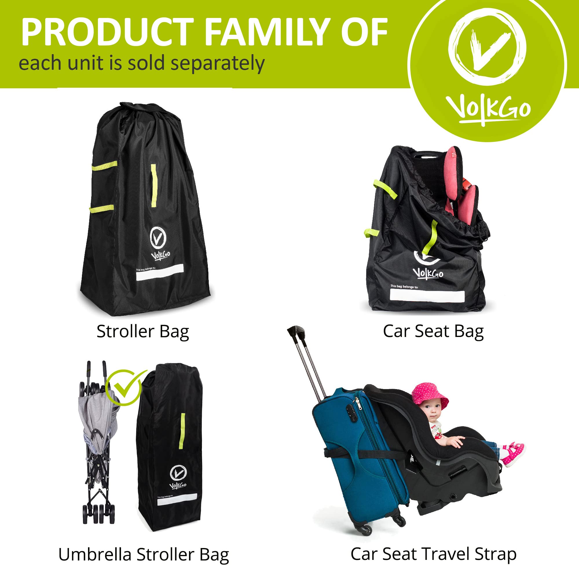 Car Seat Bags for Air Travel, Car Seat Travel Bag for Airplane, Easy Carry Durable Car Seat Gate Check Bag, Car Seat Bag, Carseat Travel Cover, Carseat Travel Bag, Car Seat Cover for Airplane Travel