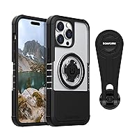Rokform - iPhone 14 Pro Max Dual Magnet & MagSafe Compatible Crystal Case + Pro Series Bike Phone Mount