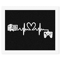 Gamer Heartbeat Funny Video Games Paint by Numbers for Adults DIY Oil Painting Kit Digital Painting on Cotton Abstract Artwork 22x18 Inch