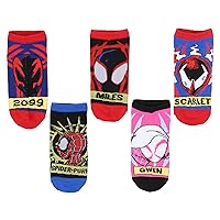 Bioworld Spider-Man Across The Spiderverse Socks Miles Morales Adult Mix And Match Ankle Socks 5 Pairs