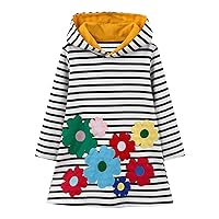 JinBei Kids Girls Hoodies Dresses Sequins Horse Hoody Dress Long Sleeve Cotton Causal Pullover Sweatshirts Tunic Sweater Pullover Jumper Tops Age Size 2 3 4 5 6 7 Years Old 