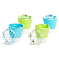 Munchkin® Splash™ Open Toddler Cups with Training Lids, 7 Ounce, 4 Pack, Blue/Green