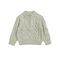 Splendid Baby Boys' Olive Marl Half Zip Sweater
