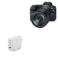 BoxWave Charger Compatible with Canon EOS R - PD miniCube (100W), 100W 3 PD Port Wall Charger International - Winter White