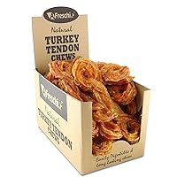 Afreschi Turkey Tendon for Dogs, Dog Treats for Signature Series, All Natural Human Grade Puppy Chew, Ingredient Sourced from USA, Hypoallergenic, Rawhide Alternative, 10 Units/Box Rope (Large)