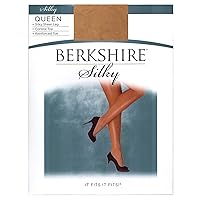 Berkshire Women's Plus-Size Queen Silky Sheer Control Top Pantyhose 4489