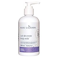 Natural Lavender body milk - Made with Certified Premium & 100% Pure True Lavender Essential Oil - Soothing, Cruelty-free and Vegan - No Artificial Fragrances - 8.4 Fl Oz