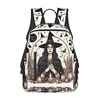 Magic Witch Witchcraft Bohemian Drawing Print Lightweight Backpack, Travel Bookbag College Bag,Laptop Backpack For Men Women