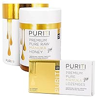 PURITI Manuka Honey Lozenges UMF 12+ (16 Pack) Manuka Honey UMF 10+ | Premium Sugar Free Throat Soothers for Coughs & Sore Throats | Premium Quality Authentic Superfood from New Zealand