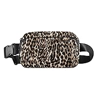 Leopard Belt Bag for Women Men Water Proof Fashion Waist Packs with Adjustable Shoulder Tear Resistant Fashion Waist Packs for Hiking