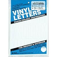 Graphic Products Duro 3-inch Gothic Vinyl Letters and Numbers Set, White