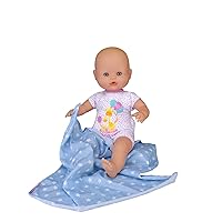 Nenuco Soft Baby Doll with Rattle Bottle, Colored Outfits, Soft Blanket, 14