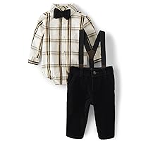 Gymboree baby-boys 2-piece Special Occasion Top and Pant Suspender SetBaby and Toddler T-Shirt Set
