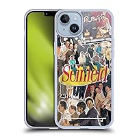 Head Case Designs Officially Licensed Seinfeld Collage Graphics Soft Gel Case Compatible with Apple iPhone 14 Plus and Compatible with MagSafe Accessories