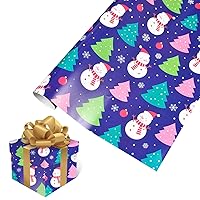 19.7×29.5 in Christmas Wrapping Paper for Kids - 2 Rolls/Pack Funny Xmas Gift Wrapping Paper - 12 Style Kraft Paper Present Wrap(Multicolor-10)