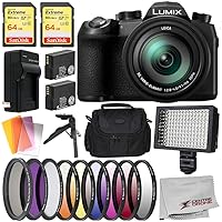 Panasonic Lumix DC-FZ1000 II Digital Camera with Deluxe Bundle; Includes: 2X SanDisk Extreme 64GB Memory Cards, 6pc Graduated Filter Kit, and More